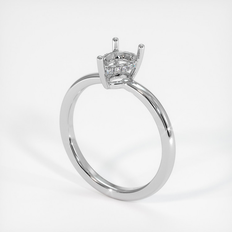 18K White Gold Pave Ring Setting
