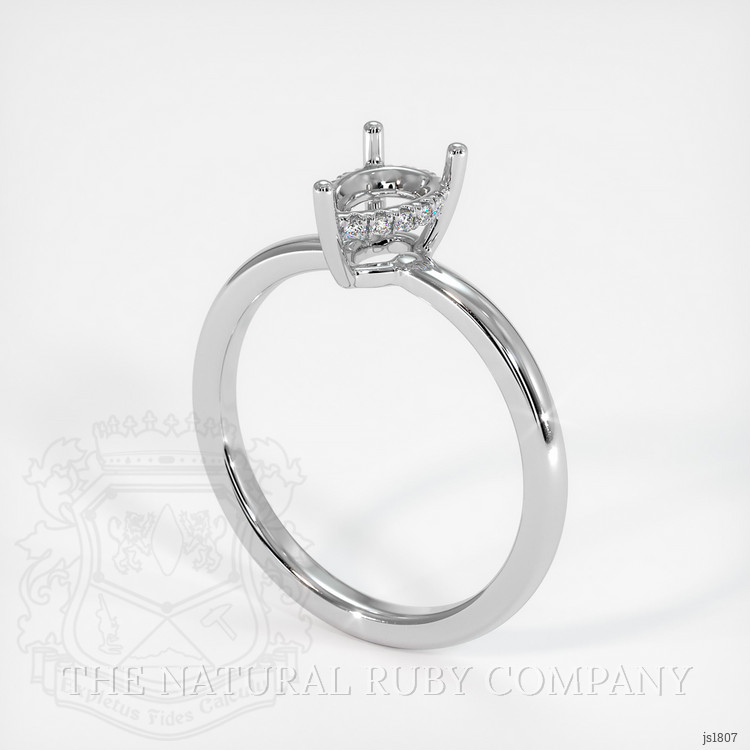 18K White Gold Pave Ring Setting