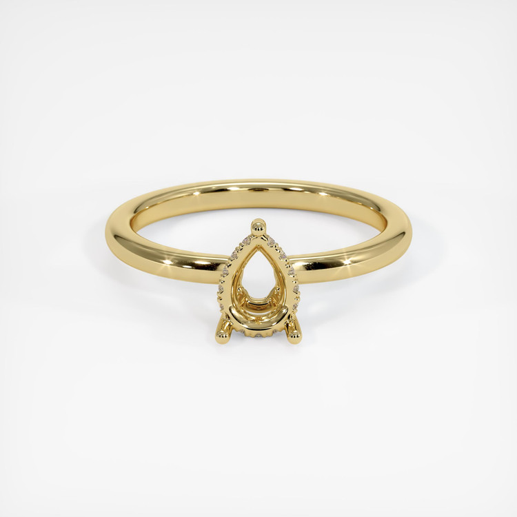 14K Yellow Gold Pave Ring Setting