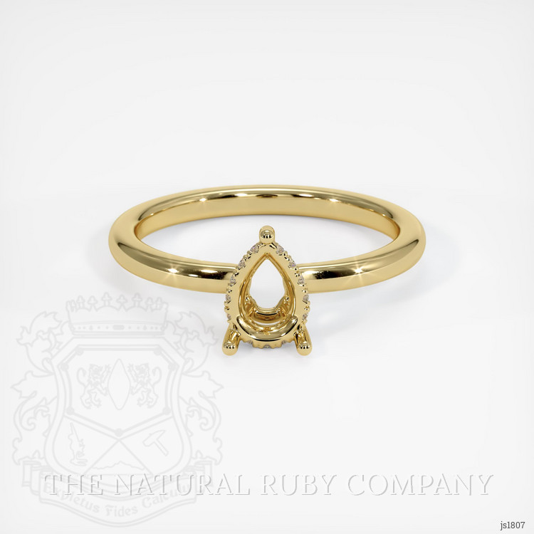 14K Yellow Gold Pave Ring Setting