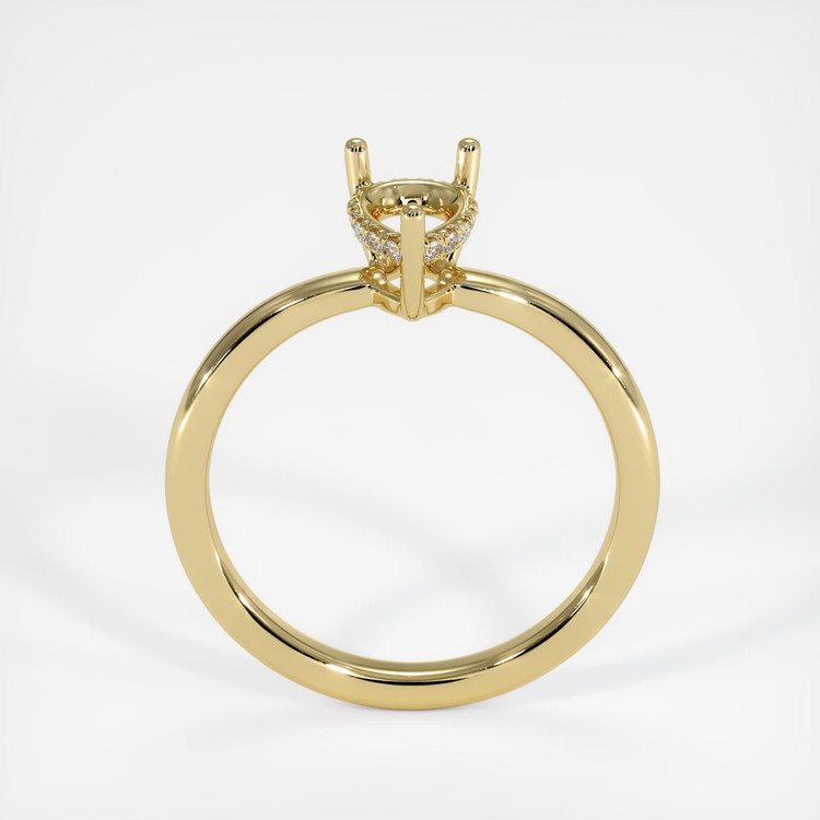 14K Yellow Gold Pave Ring Setting