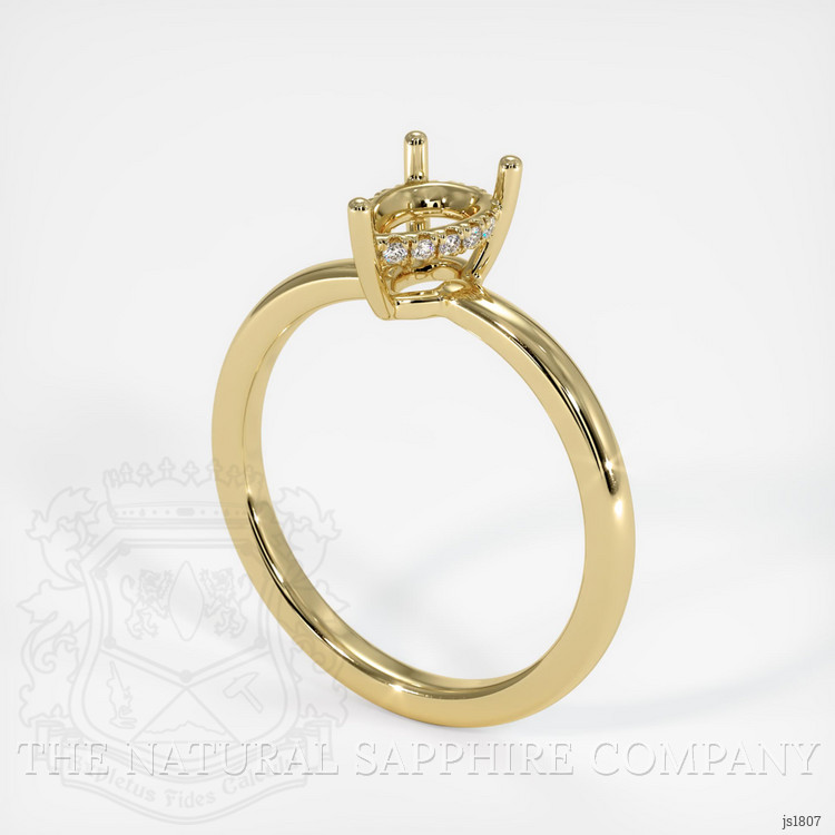 18K Yellow Gold Pave Ring Setting