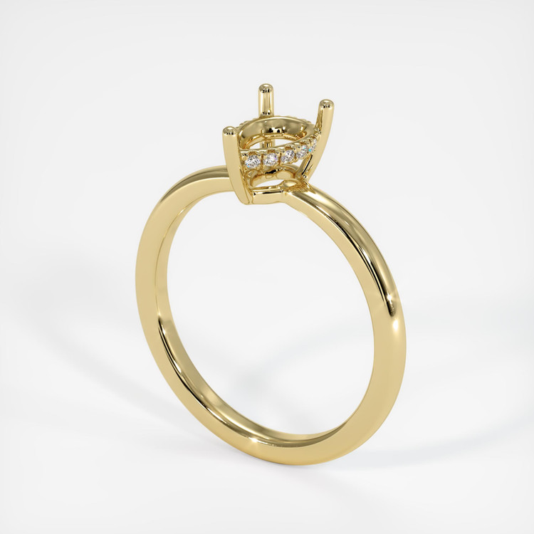 18K Yellow Gold Pave Ring Setting
