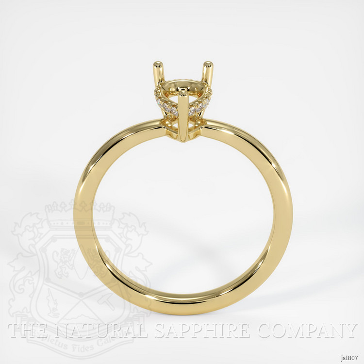 18K Yellow Gold Pave Ring Setting