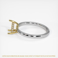 14K Yellow & White Pave Ring Setting Image
