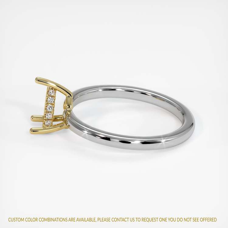 18K Yellow & White Pave Ring Setting