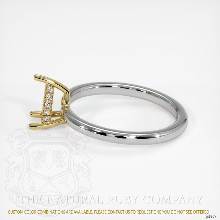 18K Yellow & White Pave Ring Setting