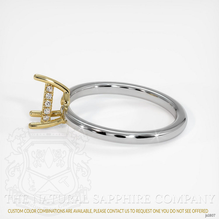 18K Yellow & White Pave Ring Setting