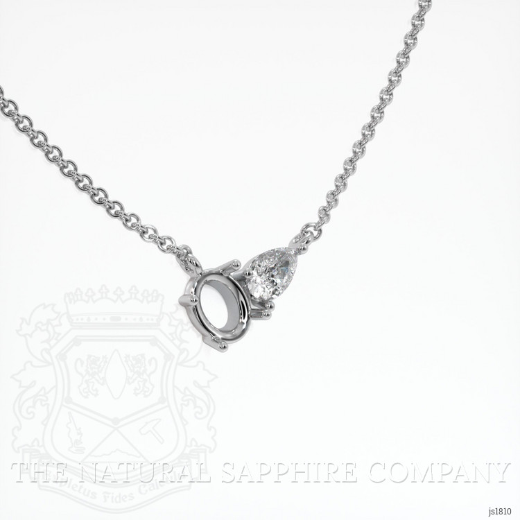Silver Accent Stones Necklace Setting
