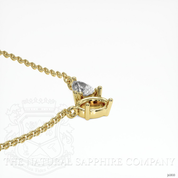 18K Yellow Gold Accent Stones Necklace Setting