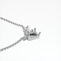 14K White Gold Accent Stones Necklace Setting Image