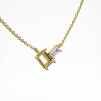 14K Yellow Gold Accent Stones Necklace Setting Image