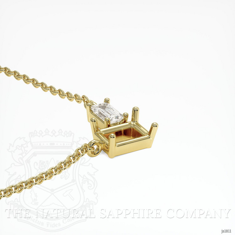 14K Yellow Gold Accent Stones Necklace Setting