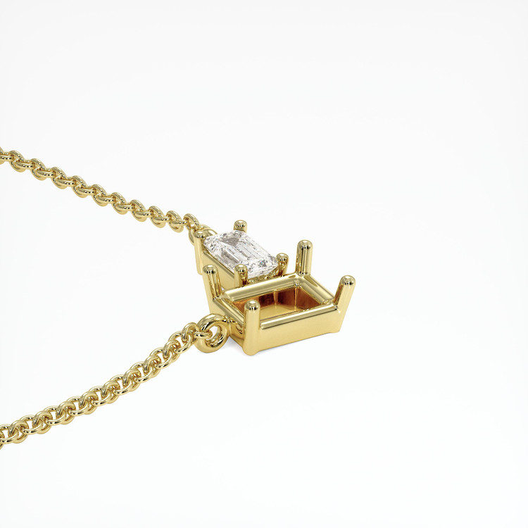 18K Yellow Gold Accent Stones Necklace Setting