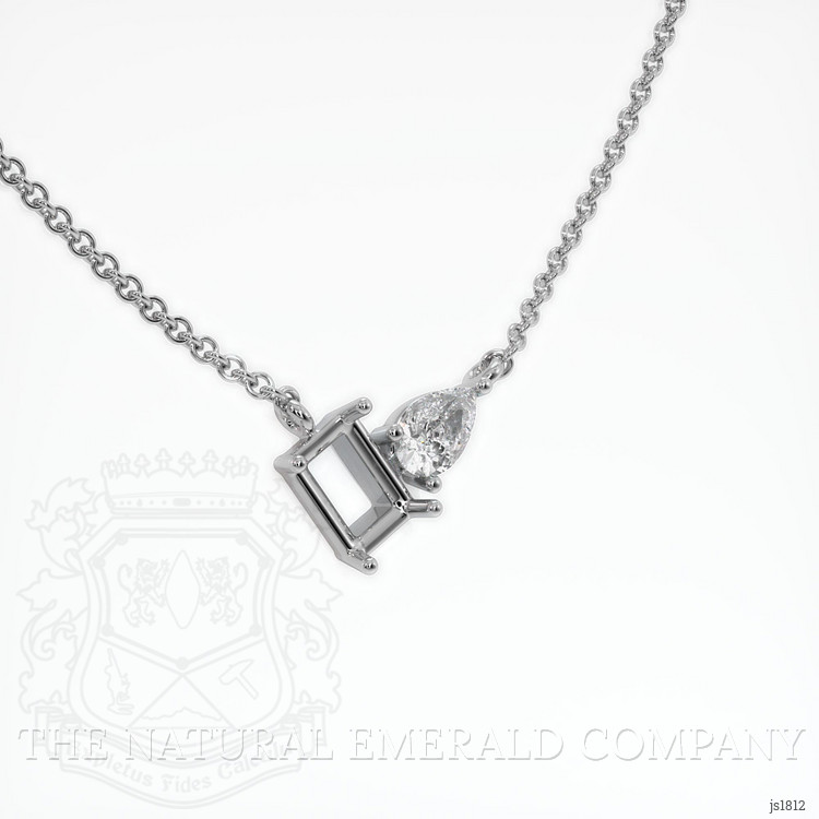 Platinum 950 Accent Stones Necklace Setting