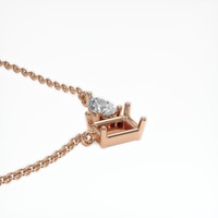 14K Rose Gold Accent Stones Necklace Setting Image