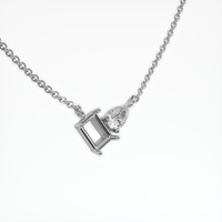 10K White Gold Accent Stones Necklace Setting Image