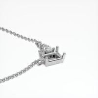 10K White Gold Accent Stones Necklace Setting Image