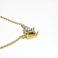 14K Yellow Gold Accent Stones Necklace Setting Image