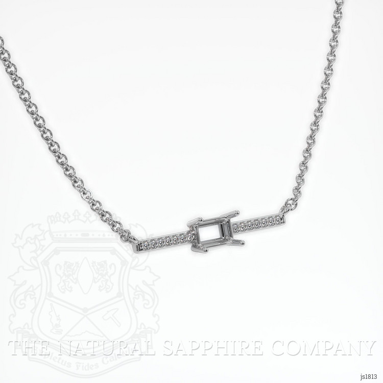 Silver Pave Necklace Setting