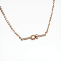 14K Rose Gold Pave Necklace Setting Image