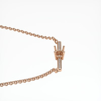 14K Rose Gold Pave Necklace Setting Image