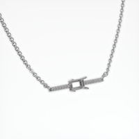 10K White Gold Pave Necklace Setting Image