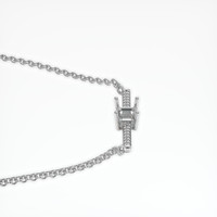 18K White Gold Pave Necklace Setting Image