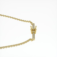 14K Yellow Gold Pave Necklace Setting Image