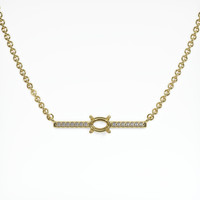 18K Yellow Gold Pave Necklace Setting Video