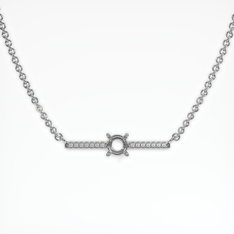 Platinum 950 Pave Necklace Setting