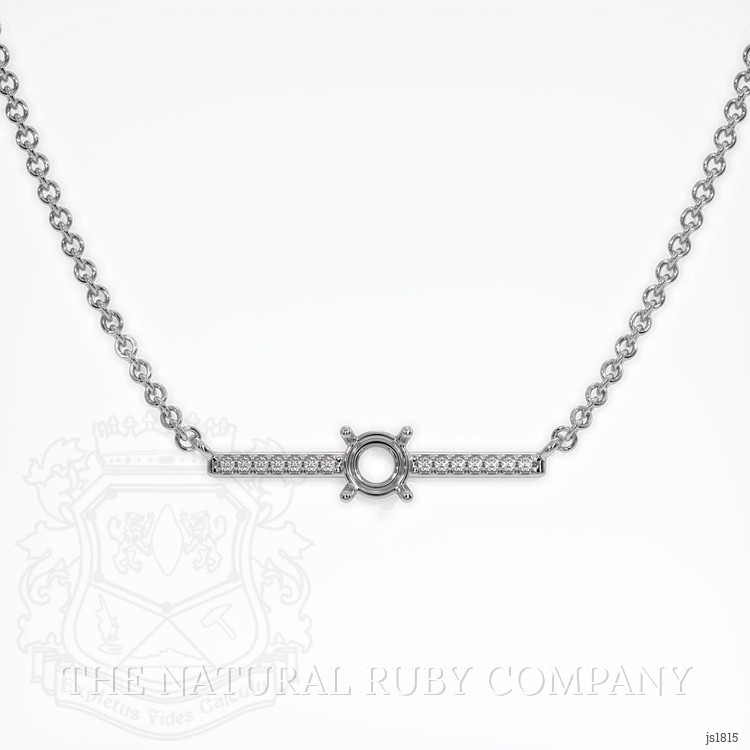 Platinum 950 Pave Necklace Setting