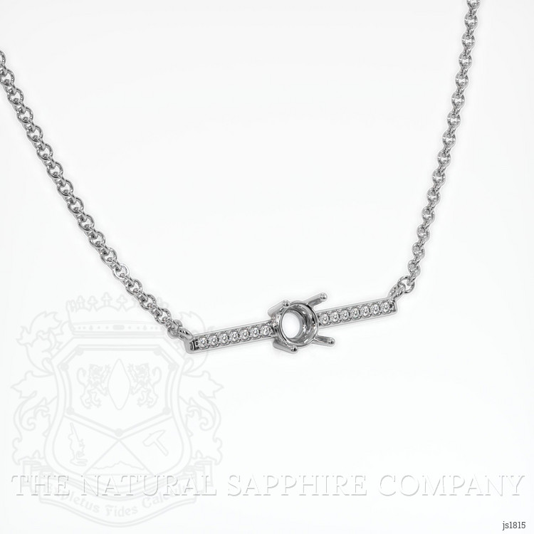 Silver Pave Necklace Setting