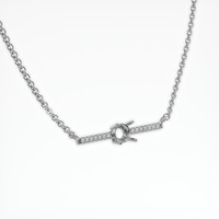 10K White Gold Pave Necklace Setting Image