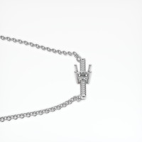 10K White Gold Pave Necklace Setting Image