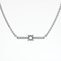 14K White Gold Pave Necklace Setting Video