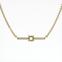 14K Yellow Gold Pave Necklace Setting Video