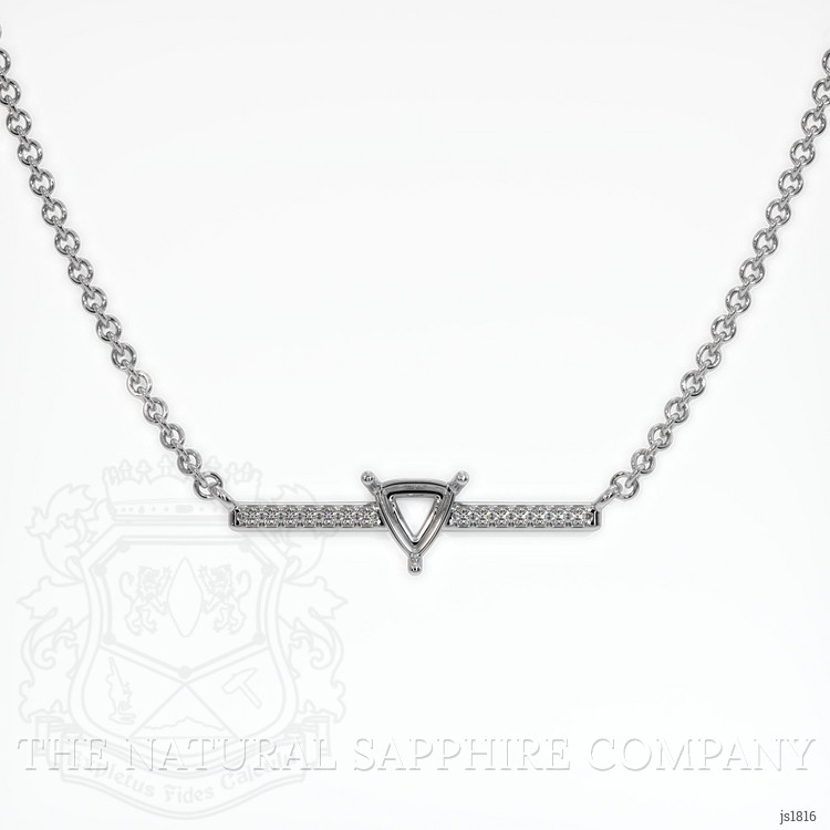 10K White Gold Pave Necklace Setting