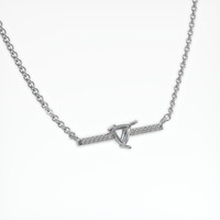 10K White Gold Pave Necklace Setting Image