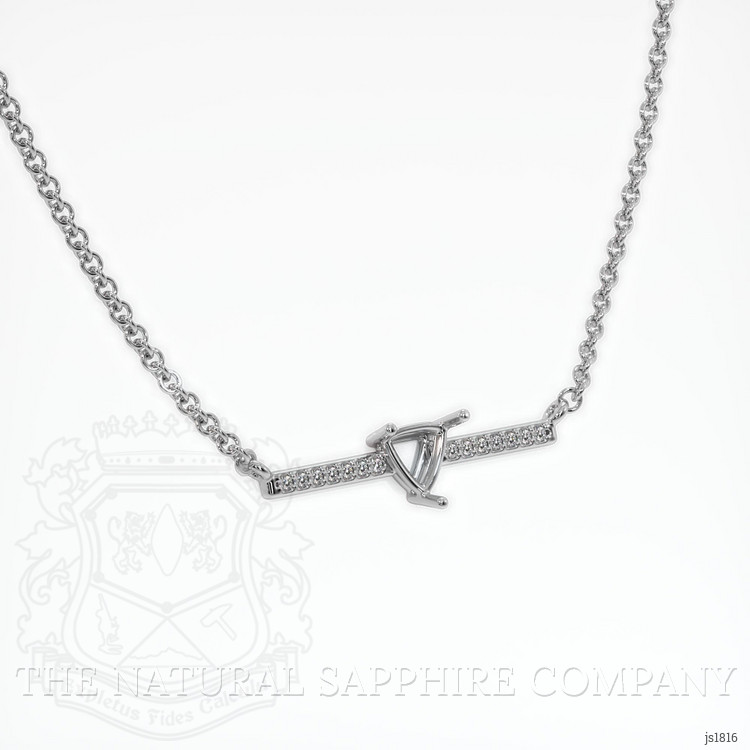 10K White Gold Pave Necklace Setting