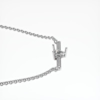 10K White Gold Pave Necklace Setting Image