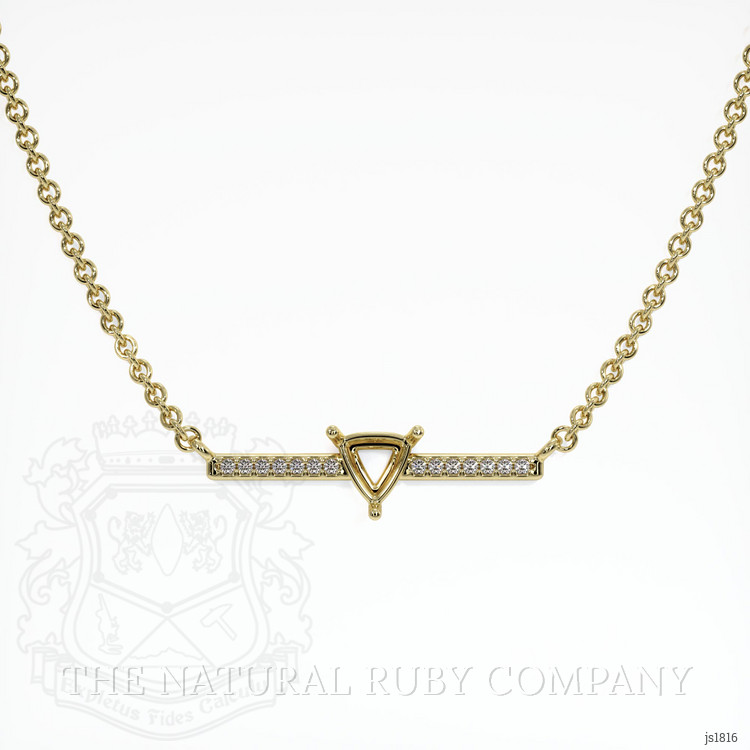14K Yellow Gold Pave Necklace Setting