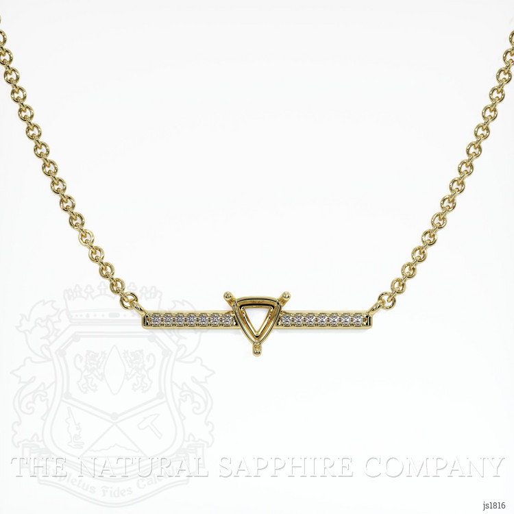 18K Yellow Gold Pave Necklace Setting