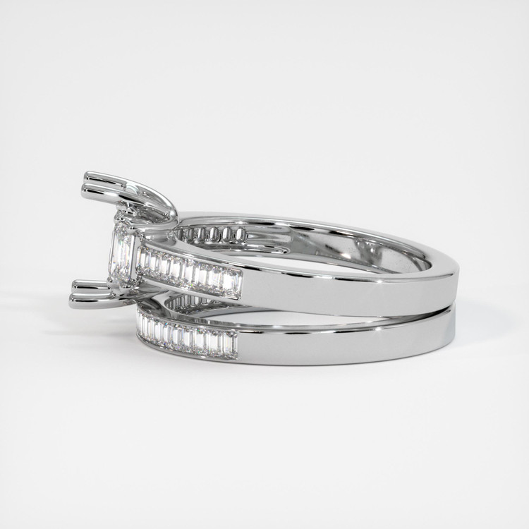 Platinum 950 Three Stone Ring Setting