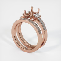 14K Rose Gold Three Stone Ring Setting Video