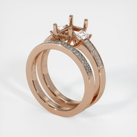 18K Rose Gold Three Stone Ring Setting Video