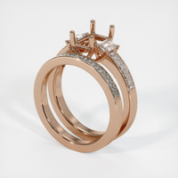18K Rose Gold Three Stone Ring Setting Video