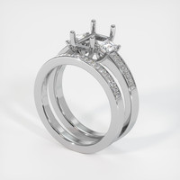 14K White Gold Three Stone Ring Setting Video