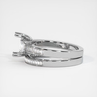14K White Gold Three Stone Ring Setting Image