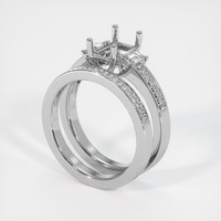 18K White Gold Three Stone Ring Setting Video